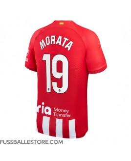 Günstige Atletico Madrid Alvaro Morata #19 Heimtrikot 2023-24 Kurzarm